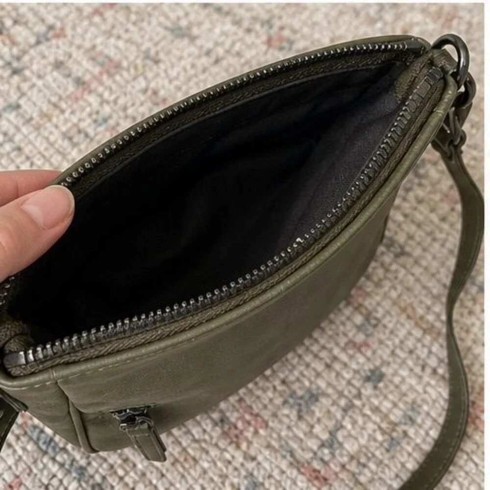 Brown Pebbled Crossbody Bag